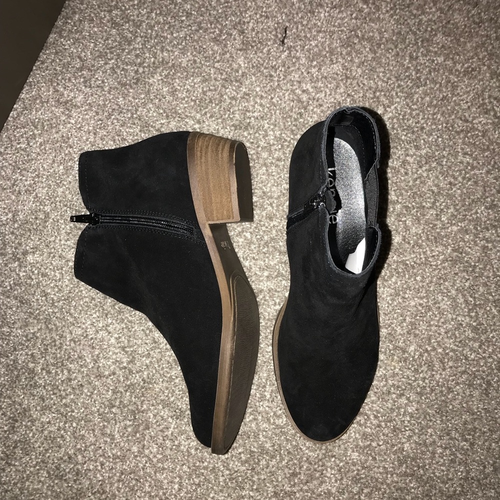 Kenzie Black suede ankle booties